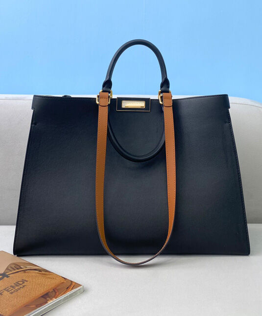 Fendi Peekaboo X Tote Leather Bag 8BH374 Black